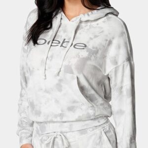 Bebe sport Hoddie SOFT GREY TIE DYE New